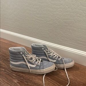 Periwinkle blue/purple high top Vans